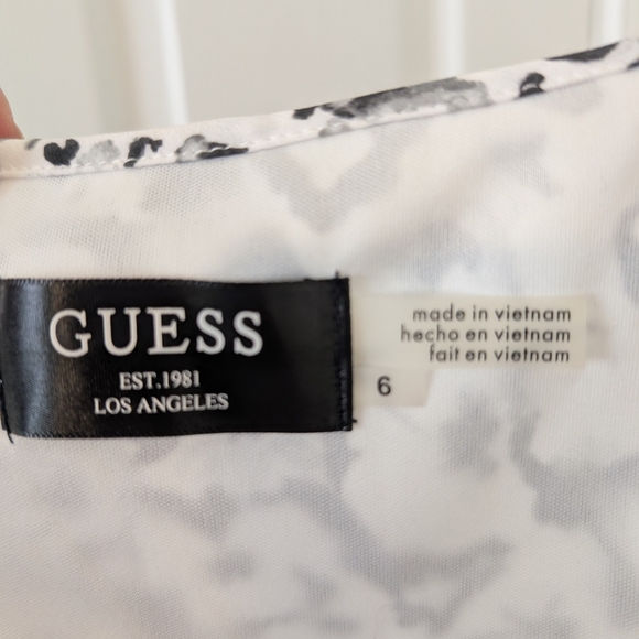 Guess Black and White Pleated Midi Dress for Wedding Guest - Picture 8 of 10